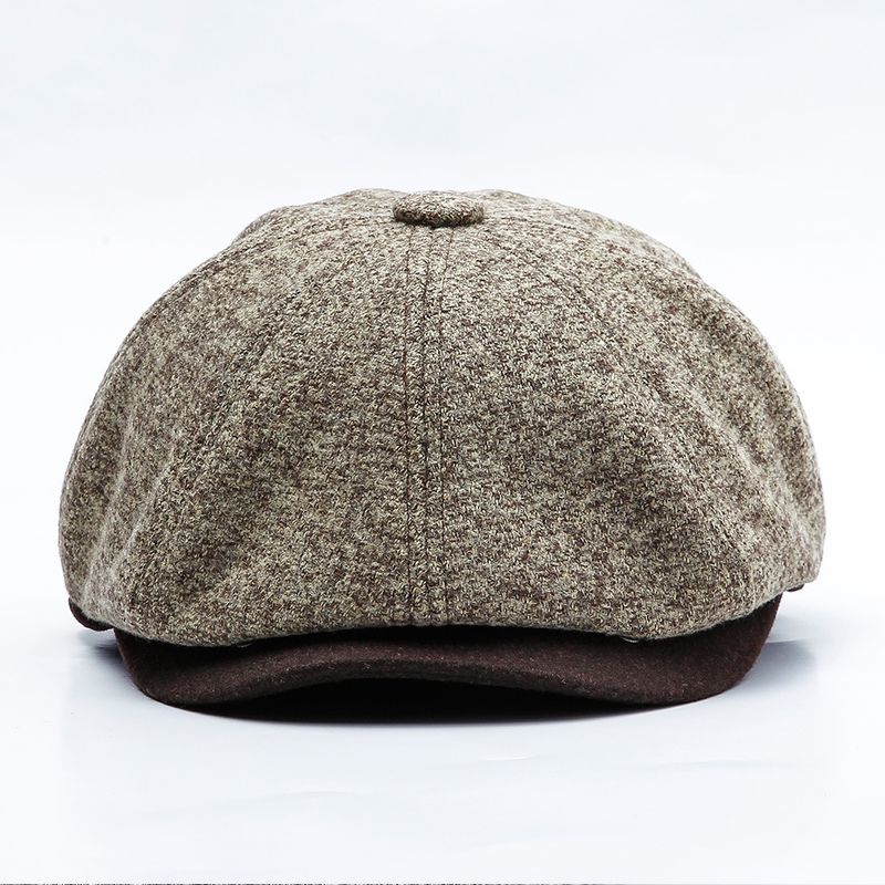 Outono e inverno boina feminina britânico retro casual pintor chapéu literário e quente língua de pato chapéu octogonal masculino_voghion.com