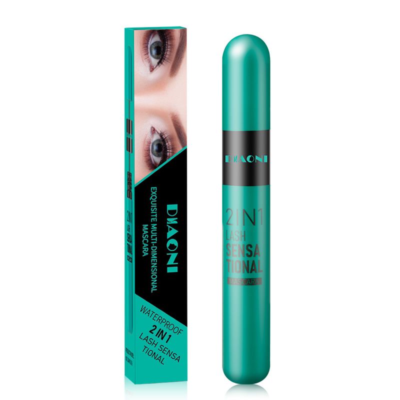 Mascara Cosmetics DIAONI Double Effect Eyelash Primer Thick, Curled, Lengthened And Non Smudged Two In One Waterproof Eyelashes_voghion.com