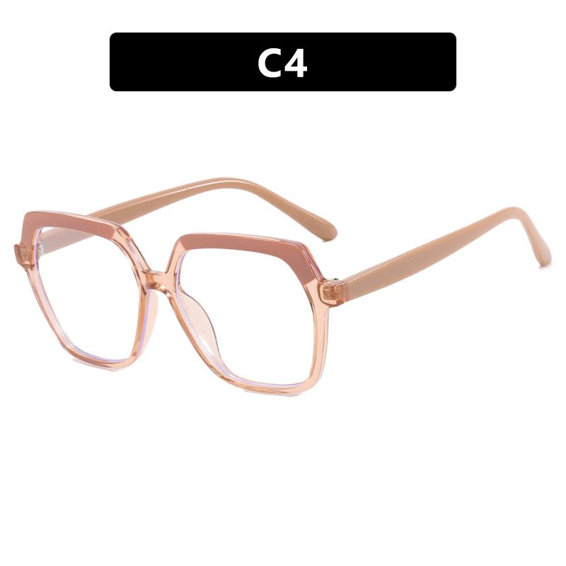 Women's Glasses Color Matching Irregular Flat Glasses New Fashion Glasses Frame Ins Personality Glasses Frame Trend_voghion.com