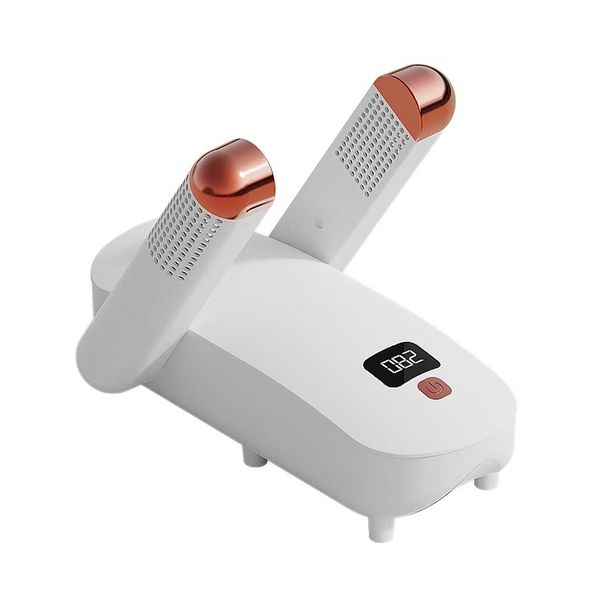 Asciuga scarpe a 4 tubi con sterilizzazione UV e rimozione degli odori - Pieghevole e regolabile per un'asciugatura rapida - Uso domestico e in viaggio (compatibile con spine UE/USA/Regno Unito)_voghion.com