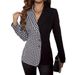 Women Niche Design Contrast Color Button Long Sleeve Suit Jacket Slim Loose Spring New Suit Sets_voghion.com