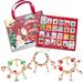 Popular Children's DIY Christmas Advent Calendar Beaded Bracelet Set, 3D Christmas Tree Bead Bracelet Blind Box_voghion.com