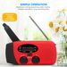 LED Disaster Hand Crank Charging Electricity Solar AM/FM For Emergency Light Radio_voghion.com