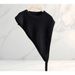 Triangular Asymmetrical Shawl Vest Scarf Outerwear Knitted High-End Layered Ribbon Design Simple Solid Color Split Women_voghion.com