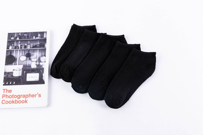 2025e Zhuji Men And Women Mid-Calf White Black Gray Solid Color Sweat-Aborbing Breathable Thin Low-Cut Boat Sport Short_voghion.com