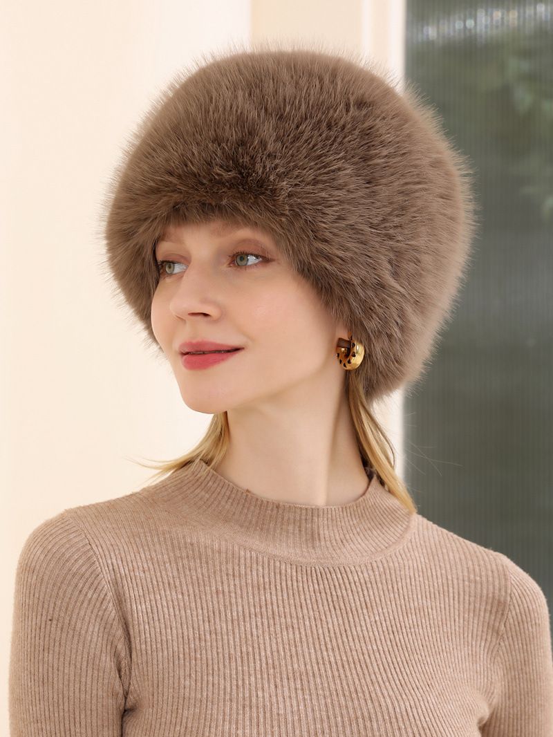 Nowe futro z lisa, trawa, jesień, zima, ciepły garnek, ochrona uszu, słodka i modna, koreańska edycja, modna damska czapka outdoorowa_voghion.com