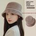 New Autumn And Winter Style Small Fragrant Pearl Mink Fur Flat Top Fisherman Hat With Feminine Temperament Warm Basin Hat Bucket Hat_voghion.com