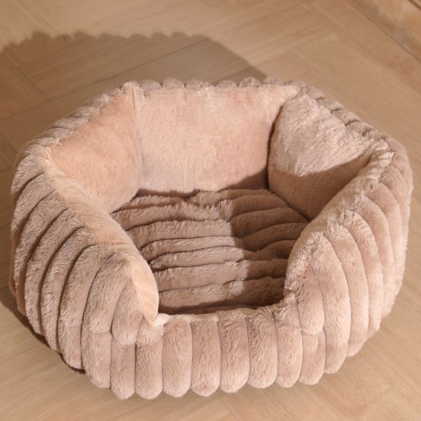 Thickened And Elevated High-Quality Rabbit Fur Four Seasons Non-Slip Cat Nest Deep Sleep Large Pet Bed Dog House_voghion.com