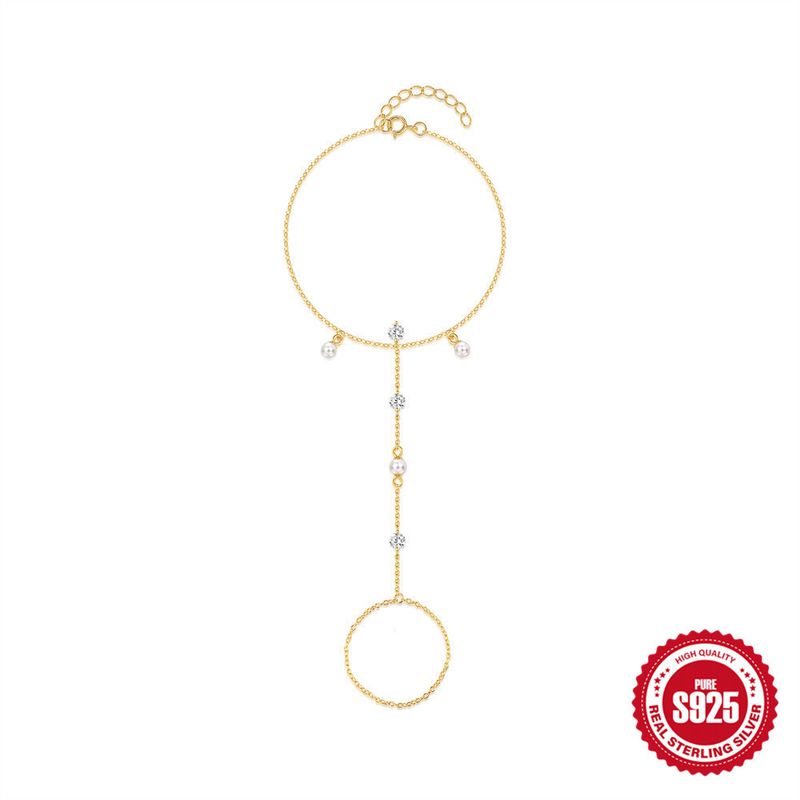 Anello da donna in argento sterling con perle, stile francese, elegante, braccialetto con zirconi e nappa, gioiello per donna_voghion.com