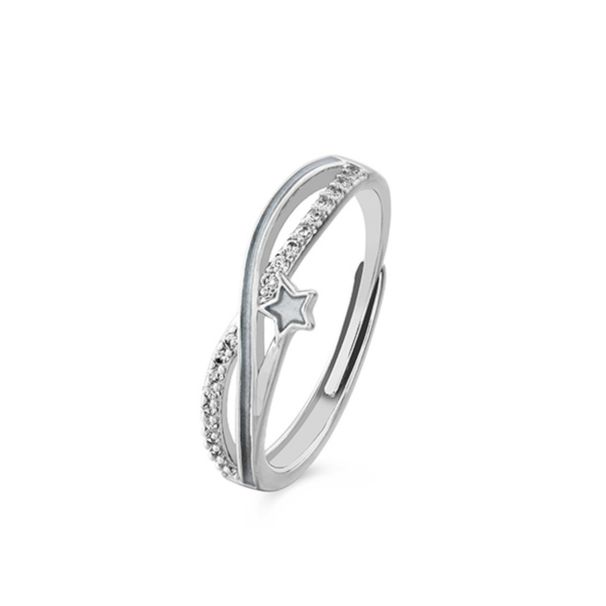 Lysende parringe, high-end, niche, temperament, alsidige ringe, udsøgt mode, enkle og alsidige håndsmykker_voghion.com