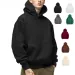 Felpa con cappuccio da uomo, pesante, alla moda, da 500 g/m², casual, autunno inverno, in cotone spesso, tinta unita, da uomo 240919_voghion.com