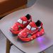 Scarpe da ginnastica luminose a LED per bambini – Scarpe con cinturino magico con cartoni animati (taglie 21-30, bianco/rosso/blu)_voghion.com