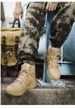 Outdoor-High-Top-Stiefel für Herren, dicke Sohle, rutschfeste Kampfstiefel für Herren, weich, strapazierfähig, lässig, zum Schnüren, bequeme Wanderschuhe für Herren_voghion.com