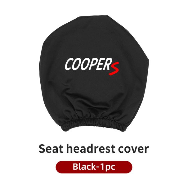 Auto Schwarz Sitzbezug Kopfbedeckung Kopfstützenbezüge Dekoration Für MINI Cooper JCW WORKS R55 R56 F55 F56 R57 R58 R59 R60_voghion.com