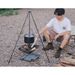 Supporto triangolare staccabile per esterni, supporto per falò in lega di alluminio per barbecue portatile, supporto per pentola sospesa, campeggio_voghion.com