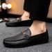 Vattentäta läderloafers i casual-modell med en fot, handgjorda affärsskor med låg skurning, svarta brittiska herrskor, platt botten, tjock_voghion.com