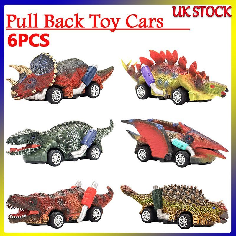 Dinosaur Cars Vibrant Pull Back Toy Set For Kids Boomerang Action With_voghion.com