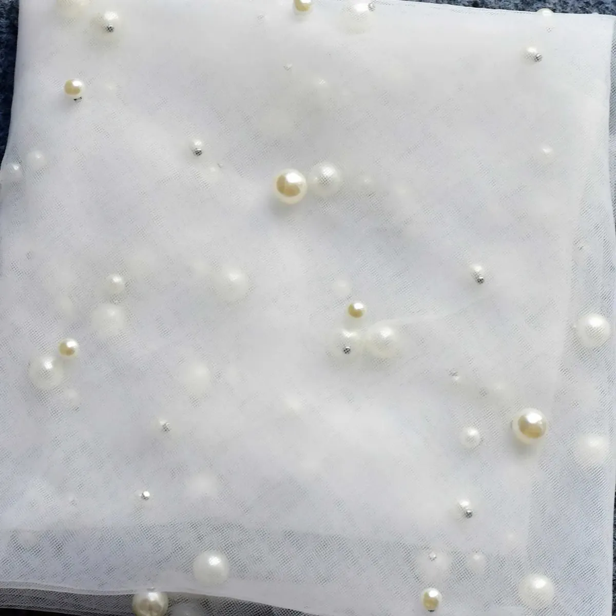 Gioielli per capelli, velo con 2 nodi, copri viso, perle, veli da sposa con perline, con pettine, bordo grezzo, lunghezza al gomito, accessori per matrimonio_voghion.com