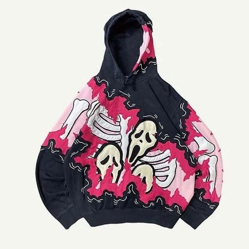 Spring Autumn New Flame Skull Pattern 3D Printed Hoodie Trendy Fashion Men's And Women's Top_voghion.com