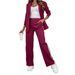 Damen-Anzugset mit langärmeligem Blazer und Hose – Büro-Casual (Grau/Rosa/Rot, S-3XL)_voghion.com