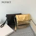 Women Envelope Clutch Solid Color PU Leather Folding Handbag Zipper Closure Casual Style Classic Commuting Bag 250210_voghion.com