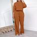 Women's Clothing In Autumn And Winter, New Long Sleeved Round Neck Sweatshirts, Elastic Waist Trousers, Casual And Fashionable Two Piece Suits_voghion.com