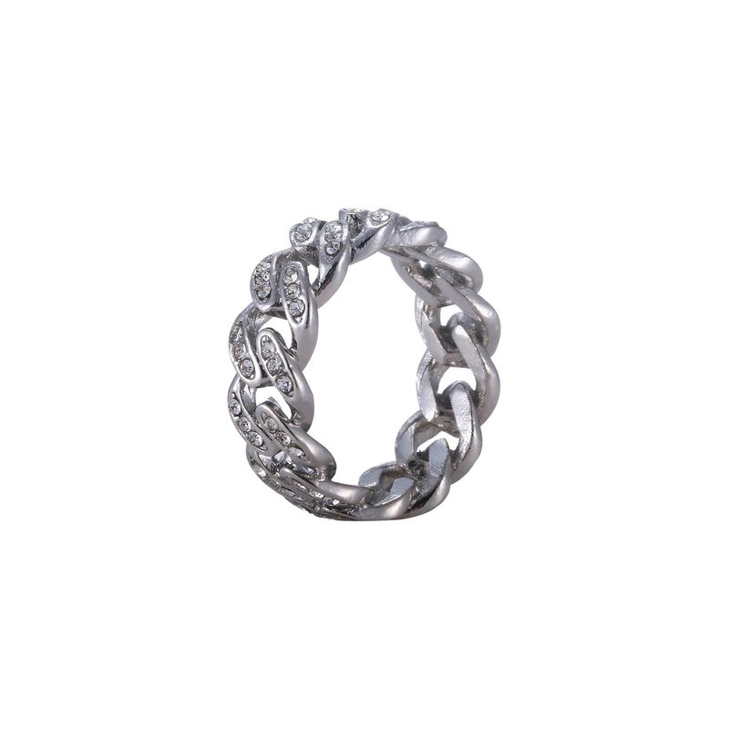 Anello cubano punk hip hop, leggero e lussuoso, stile Instagram di nicchia, trendy e versatile, anello di coppia_voghion.com