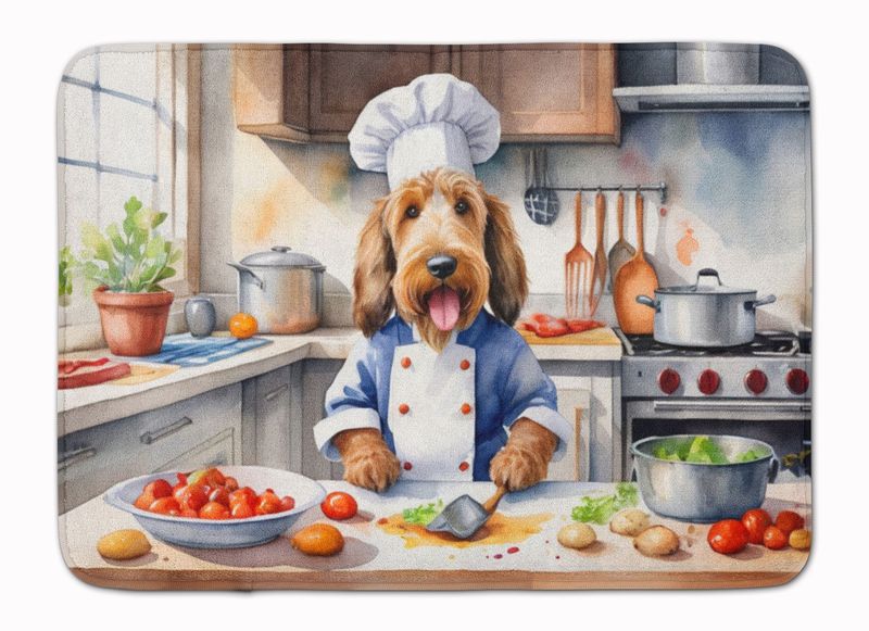 Otterhound The Chef Memory Foam Kitchen Mat Machine Washable Anti-Fatigue Mat Cushion Comfort Bath Mat Or Kitchen Rug_voghion.com