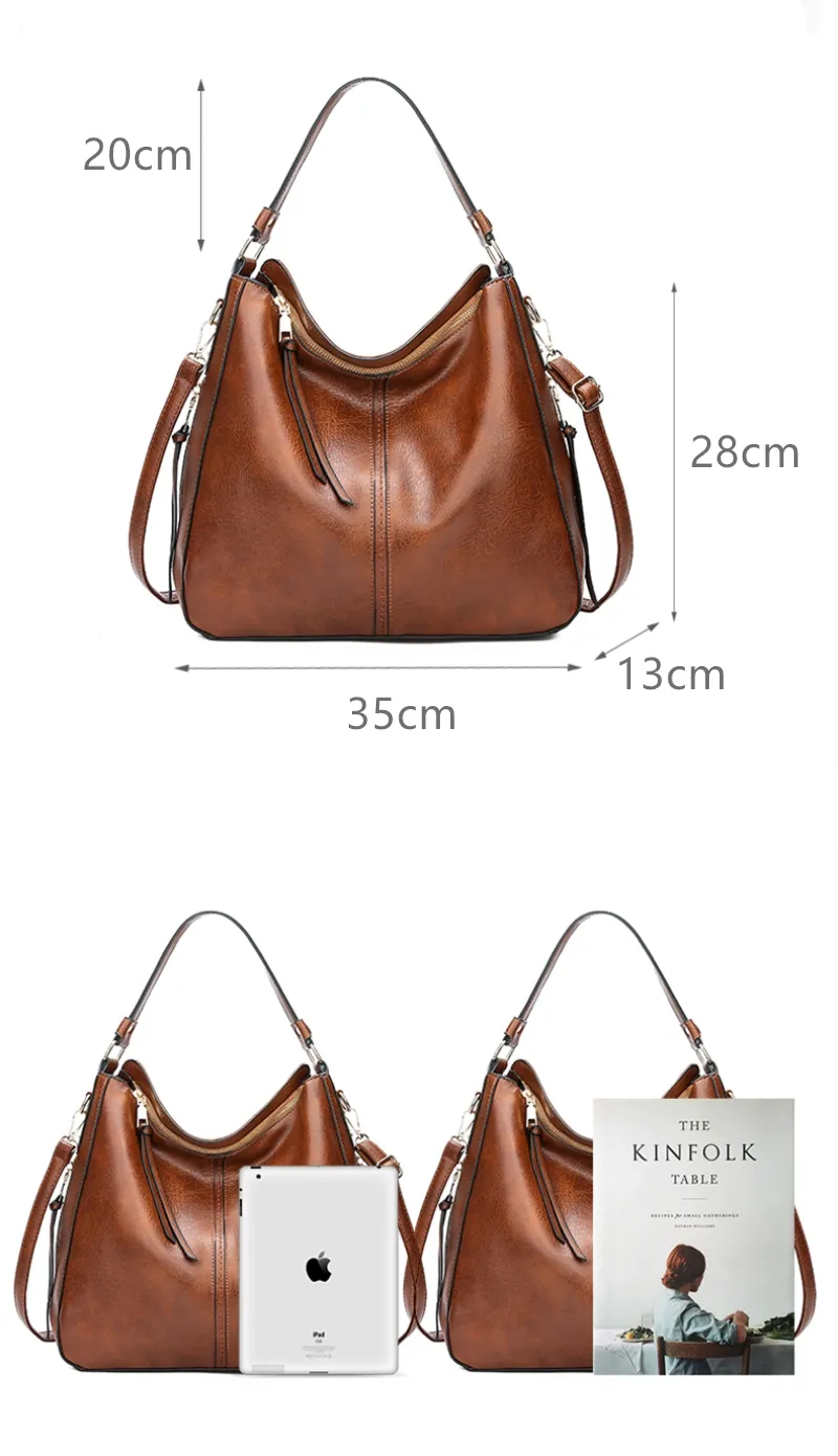DIDABEAR Hobo Bag Leather Women Hands Female Leisure Shoulder Bags Fashion Purses Vintage Bolsas Large Capacity Tote_voghion.com
