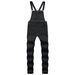 Mode Herren Hosenträger Denim Overall Schwarz Zerrissene Denim Hose Beliebte Arbeitskleidung_voghion.com