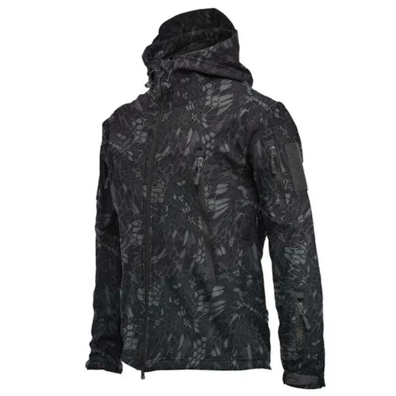 Taktische Jacke für Herren, Softshell, Militär, winddicht, wasserdicht, Armee-Kampfjacke für Herren, Bombermäntel mit Kapuze_voghion.com