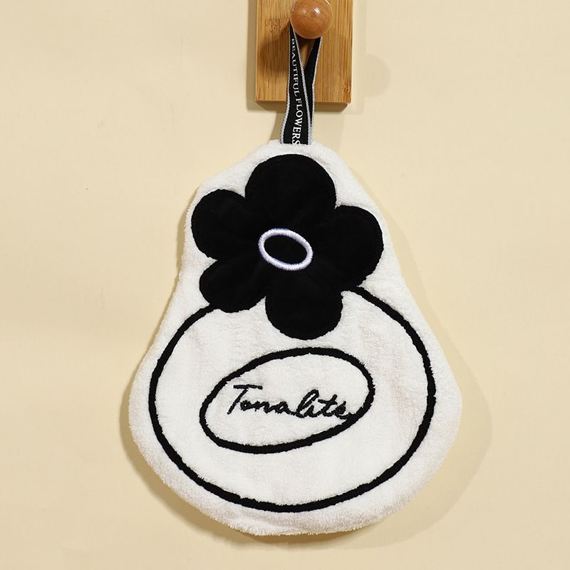 Modern Simple Hangable Fleece Household Kitchen Bathroom White Absorbent Double Layer Thick Hand Towel_voghion.com