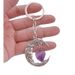 Portachiavi accessorio irregolare viola con chiave luna gotica alla moda_voghion.com