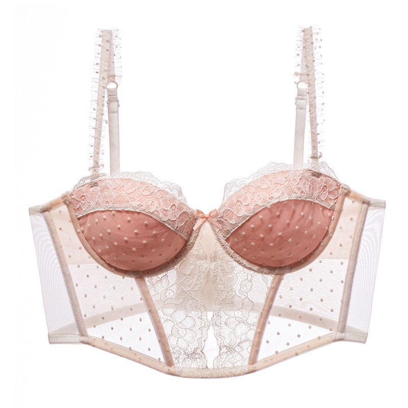  biancheria intima sexy in pizzo da donna in cotone sottile con reggiseno push-up a canotto e corsetto a lische di pesce_voghion.com