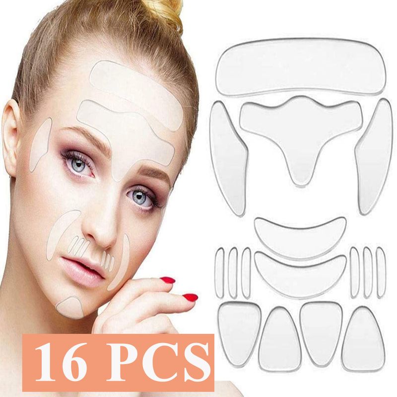 Anti-Wrinkle Reusable Silicone Pad Patch Face Neck Wrinkle Removal Patch Pad Facial Skin Lift Anti Aging F_voghion.com