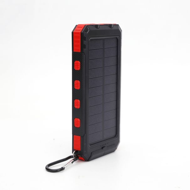 Carregador solar 20000mAh Power Bank Carregador de telefone solar portátil, 2 lanternas USB/LED com bússola para atividades ao ar livre_voghion.com
