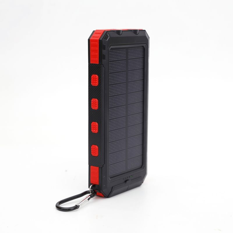 Cargador solar de 20000 mAh, cargador de teléfono solar portátil, 2 USB/linterna LED con brújula para actividades al aire libre_voghion.com