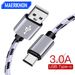 Kabel do ładowania 3A Quick 3.0 USB typu C do Xiaomi Hongmi Note 7 Szybki kabel do ładowania 2 m typu C do Samsunga S9 w stanie - w stanie_voghion.com