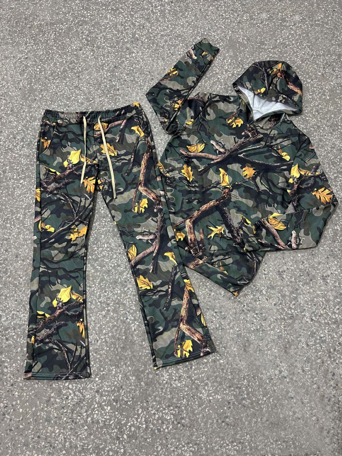 Men's Clothing Fashion Hooded Sweatshirt Suit Camouflage Full Body Printing_voghion.com