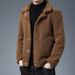 Men's Faux Suede Shearling Jacket With Fleece Lining – Stylish Winter Coat For Casual & Smart Looks_voghion.com