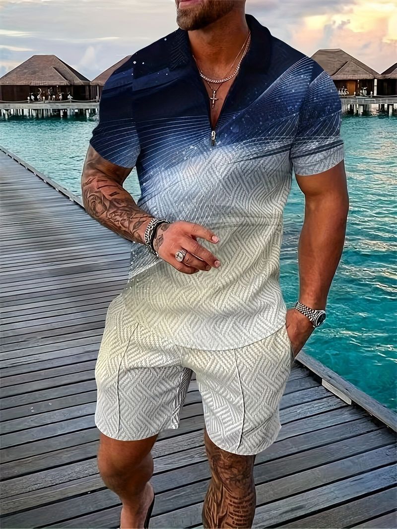 Men's 3D Printed Summer Suit - Lightweight & Breathable Formal Wear With Cool Fashion Design​_voghion.com