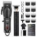 Professional Hair Clipper Kit – USB Rechargeable Cordless Hair Trimmer With LCD Display, Detachable Blades & Multiple Comb Attachments_voghion.com