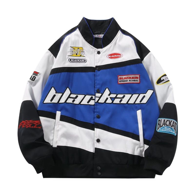 Original amerikansk retro racerjakke til mænd og kvinder Bomb Street motorcykeljakke baseballtøj efterår og vinter_voghion.com