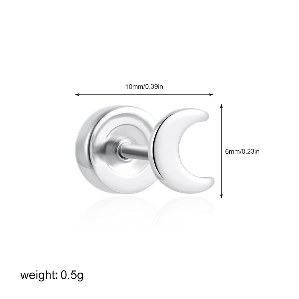 Damen-Schmuckset, modisches Edelstahl-Piercing, Einzelohrnische, vielseitiger Zirkon-Ohrknochennagel, gerader Stab, Schraube, Ohrschmuck_voghion.com