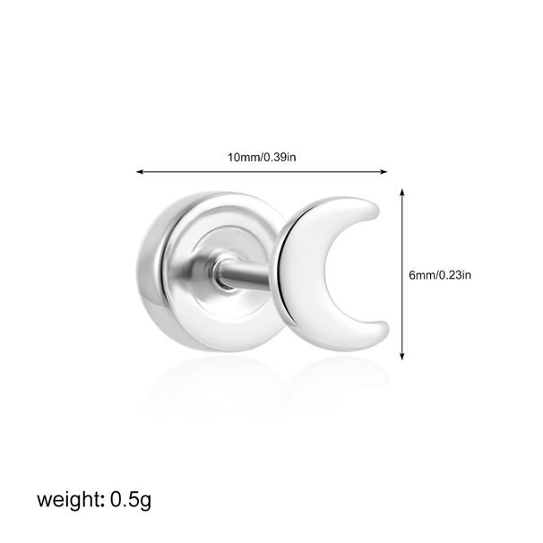 Damen-Schmuckset, modisches Edelstahl-Piercing, Einzelohrnische, vielseitiger Zirkon-Ohrknochennagel, gerader Stab, Schraube, Ohrschmuck_voghion.com