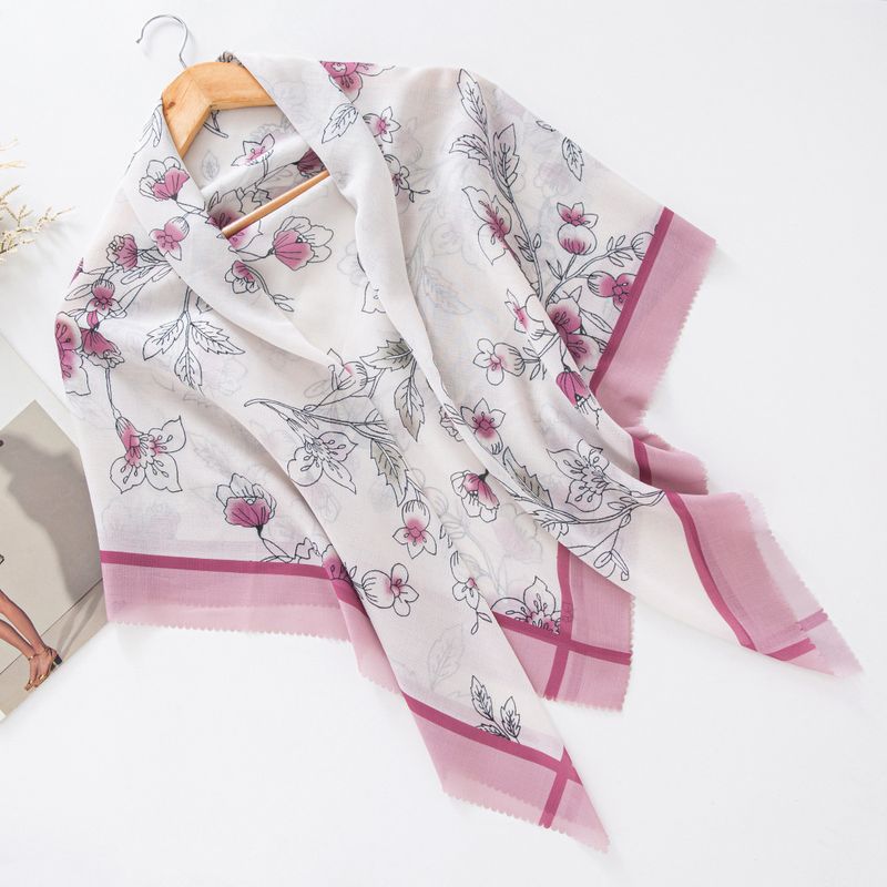New Muslim Malaysian Balinese Scarf With Summer Fresh Print, Travel Sunscreen And Dustproof Shawl, Size * 110_voghion.com