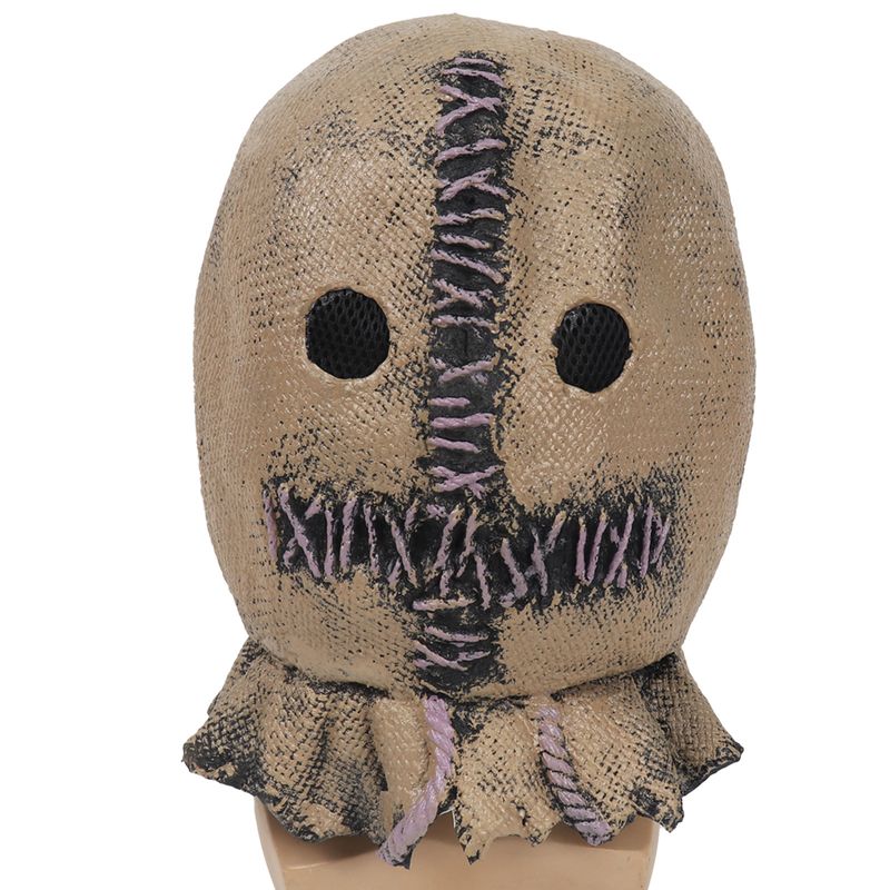 Latex Scarecrow Mask Halloween Costume Accessory Creepy Party Prop For Trick Or Treat_voghion.com