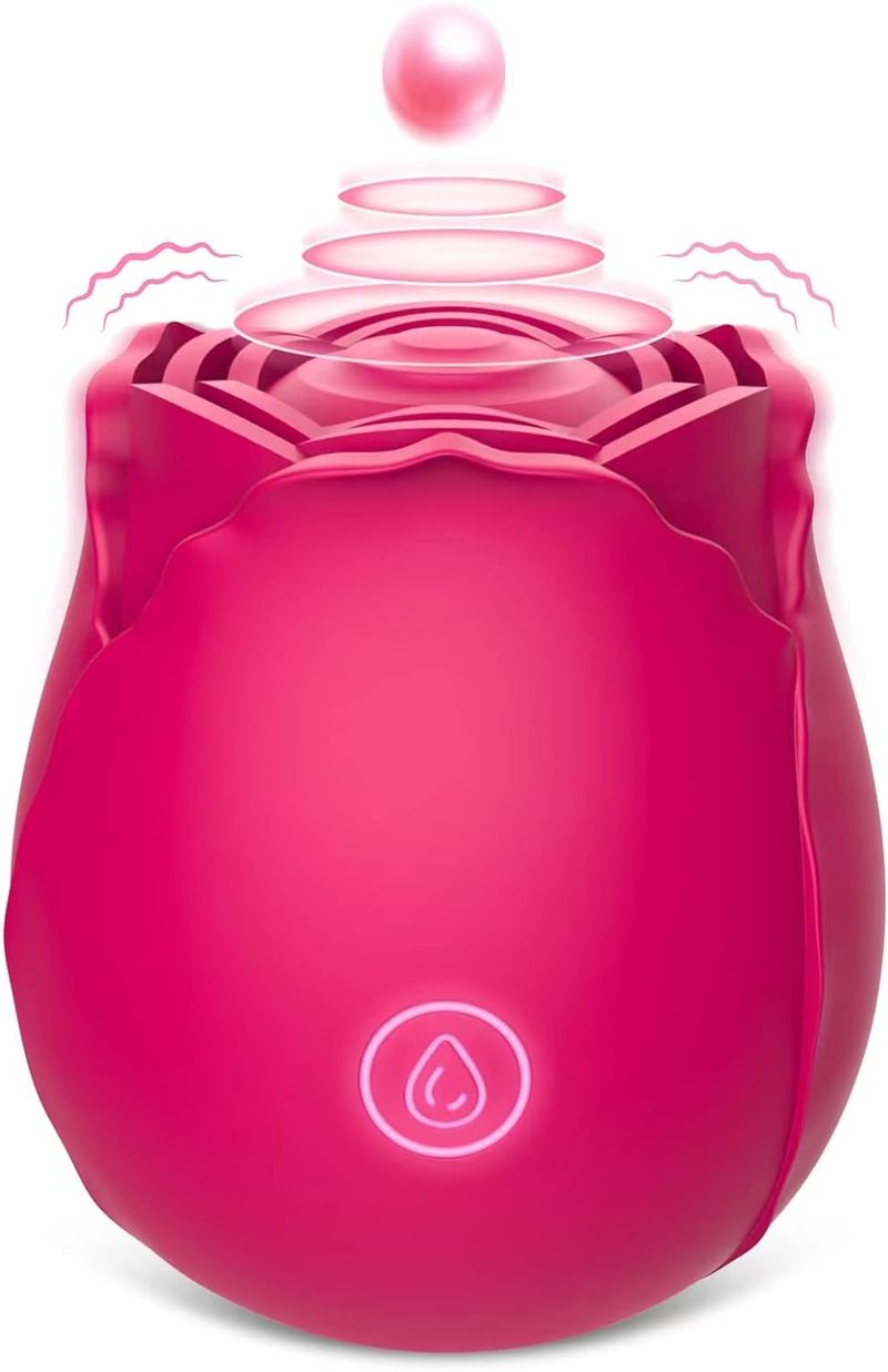 Vibrador de clítoris Rose Toys para mujeres, estimulador sexual Vlatne con 7 modos de estimulación alucinantes, estimulación del pezón y masturbación del clítoris._voghion.com