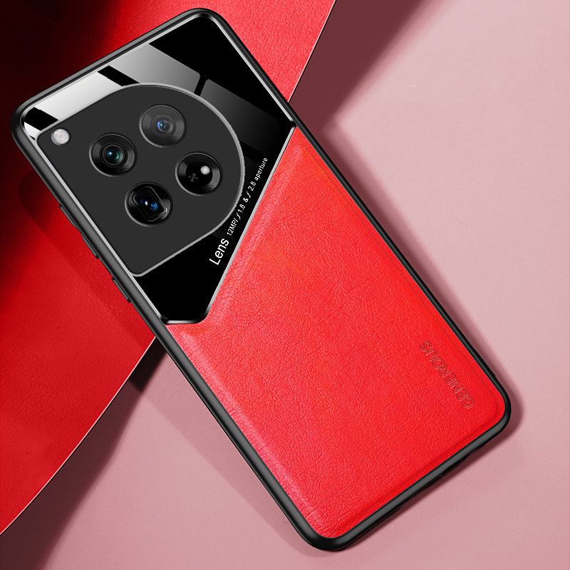 Ledertextur-Hülle für OnePlus 12 12R 11 11R 10 Pro 10T Abdeckung mit magnetischem Auto-Saughalter Coque Fundas Capa_voghion.com