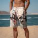 Premium-Produkte 2024 Neue atmungsaktive Hawaii-Strandhose für den Sommer, 3D-gedruckte Herren-Shorts mit Karomuster_voghion.com